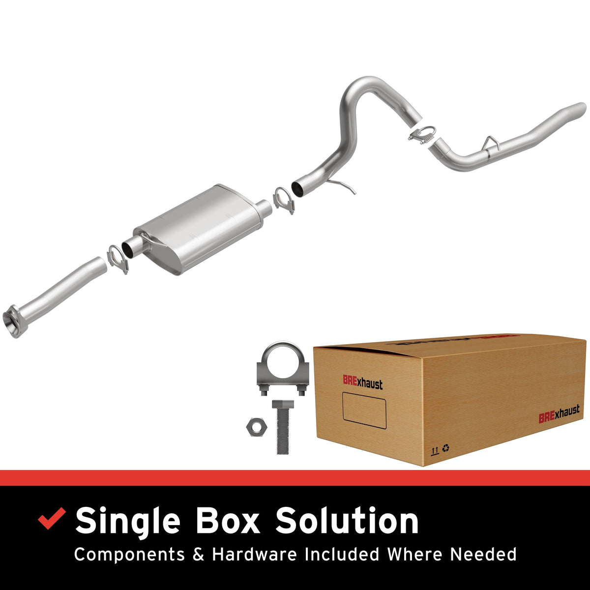 Satin exhaust system kit from BRExhaust part number 106-0111