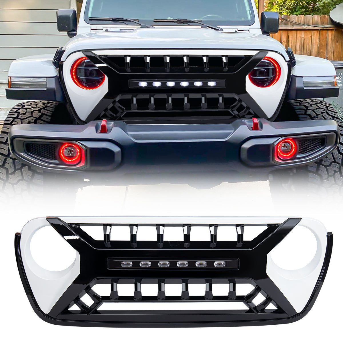 Black and white abs plastic grille from AMERICAN MODIFIED part number AMJPCA00127