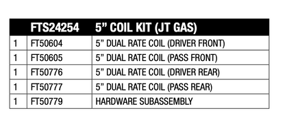 Black coil spring set from Fabtech part number FTS24254