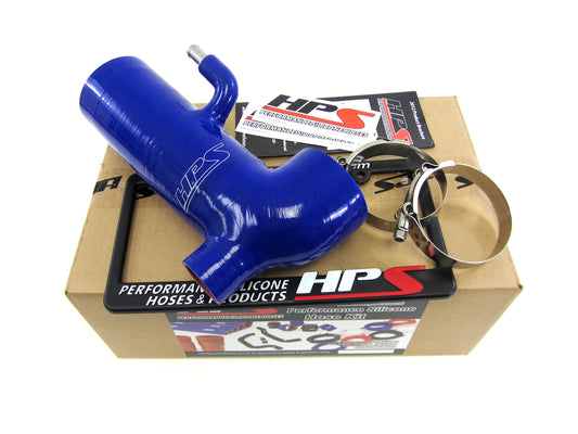 Blue silicone engine air intake hose from HPS Performance part number 57-1294-BLUE