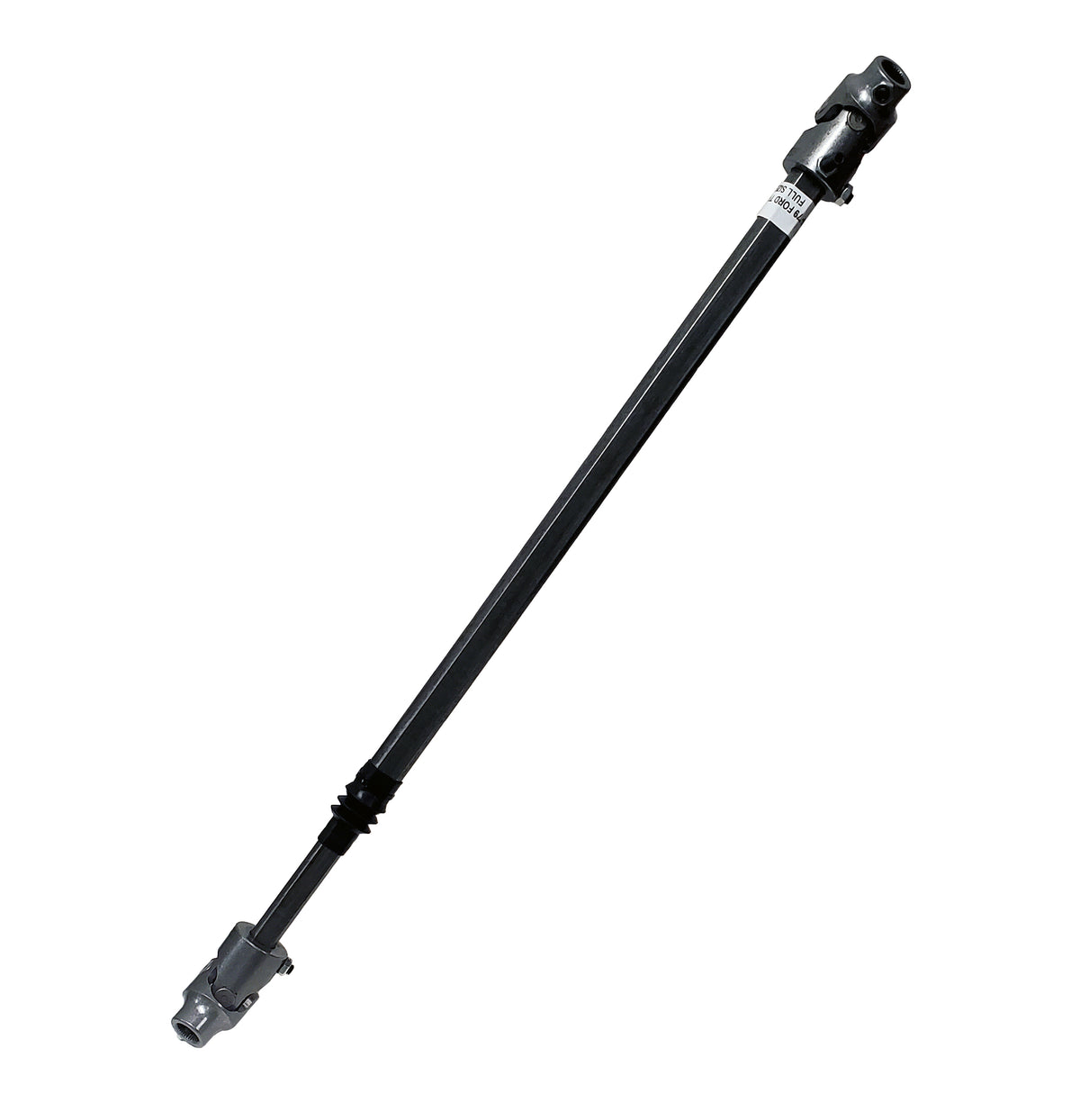 Natural steel steering shaft with mounting hardware from Borgeson part number 000970