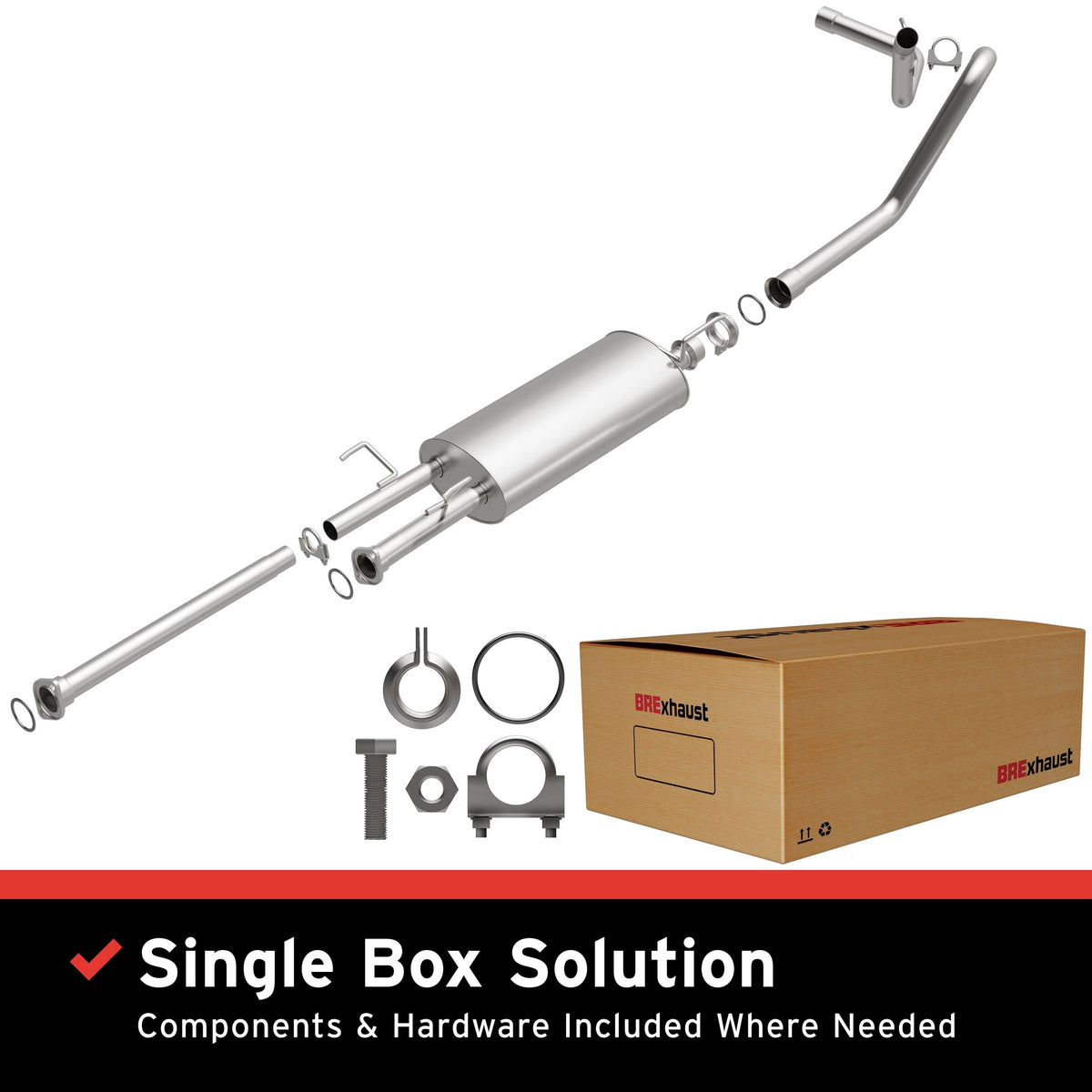 Satin exhaust system kit from BRExhaust part number 106-0237
