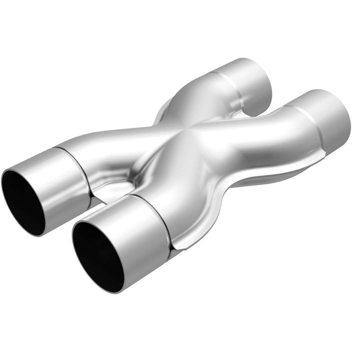 Uncoated stainless steel exhaust x pipe from MagnaFlow Exhaust Products part number 10790