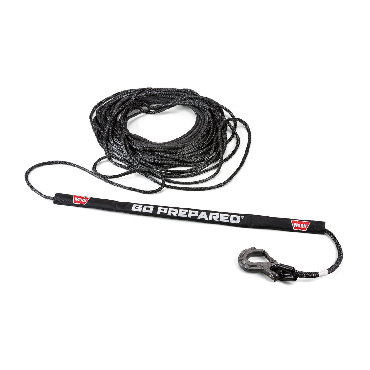 Black nylon winch rope end protector from Warn part number 100330