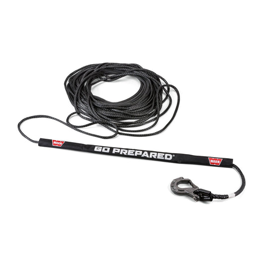 Black nylon winch rope end protector from Warn part number 100330