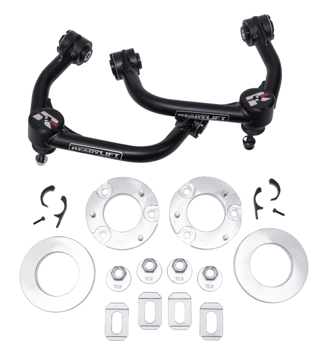 Black steel suspension lift kit from ReadyLift part number 66-25250