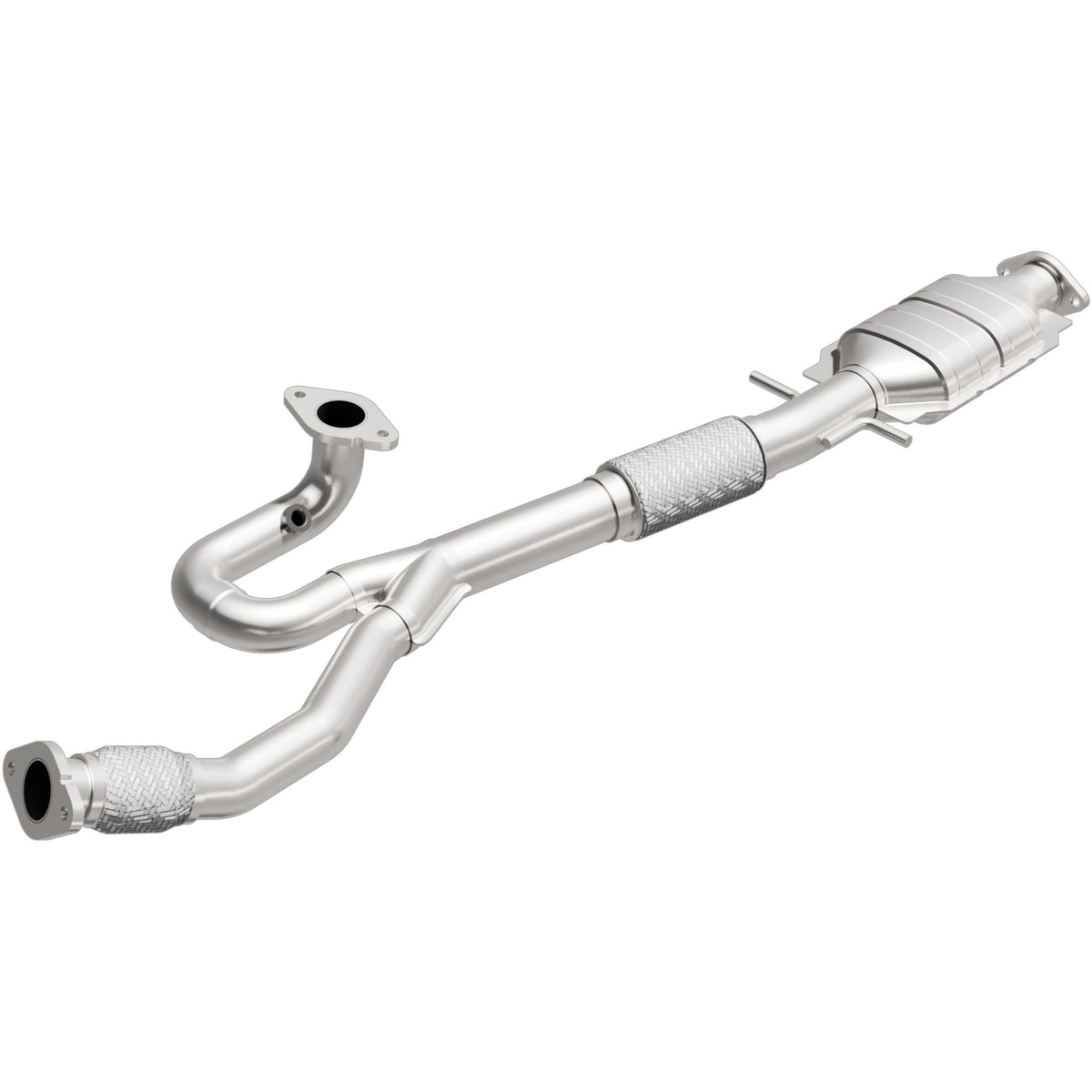 Stainless stainless steel catalytic converter from MagnaFlow Exhaust Products part number 557000