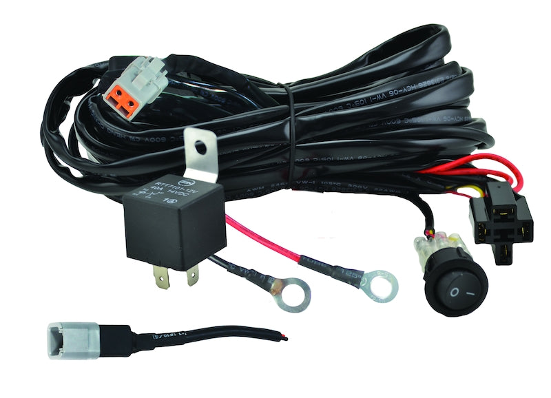 Black fog / driving light wiring harness kit from Hella part number 357211001