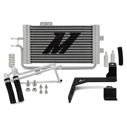 Natural aluminum automatic transmission oil cooler with mounting hardware from Mishimoto part number MMTC-TAC-24