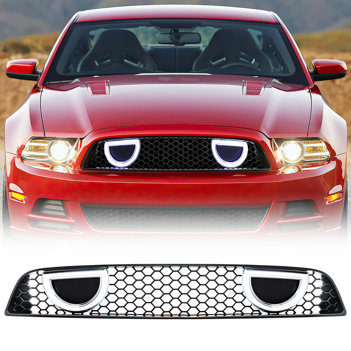 Matte black abs plastic grille from AMERICAN MODIFIED part number AMFMCA00614