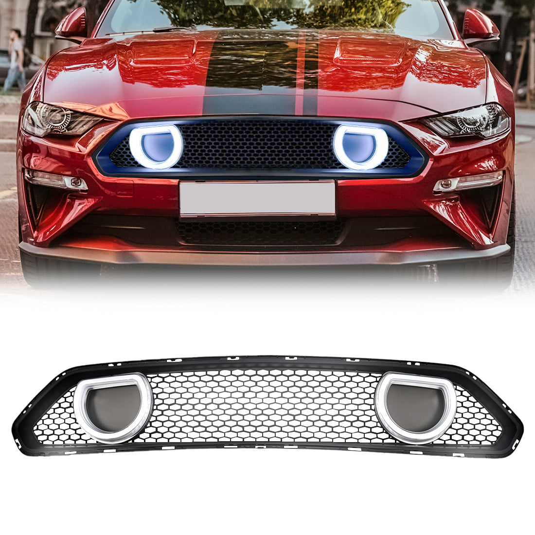 Matte black abs plastic grille from AMERICAN MODIFIED part number AMFMCA00612