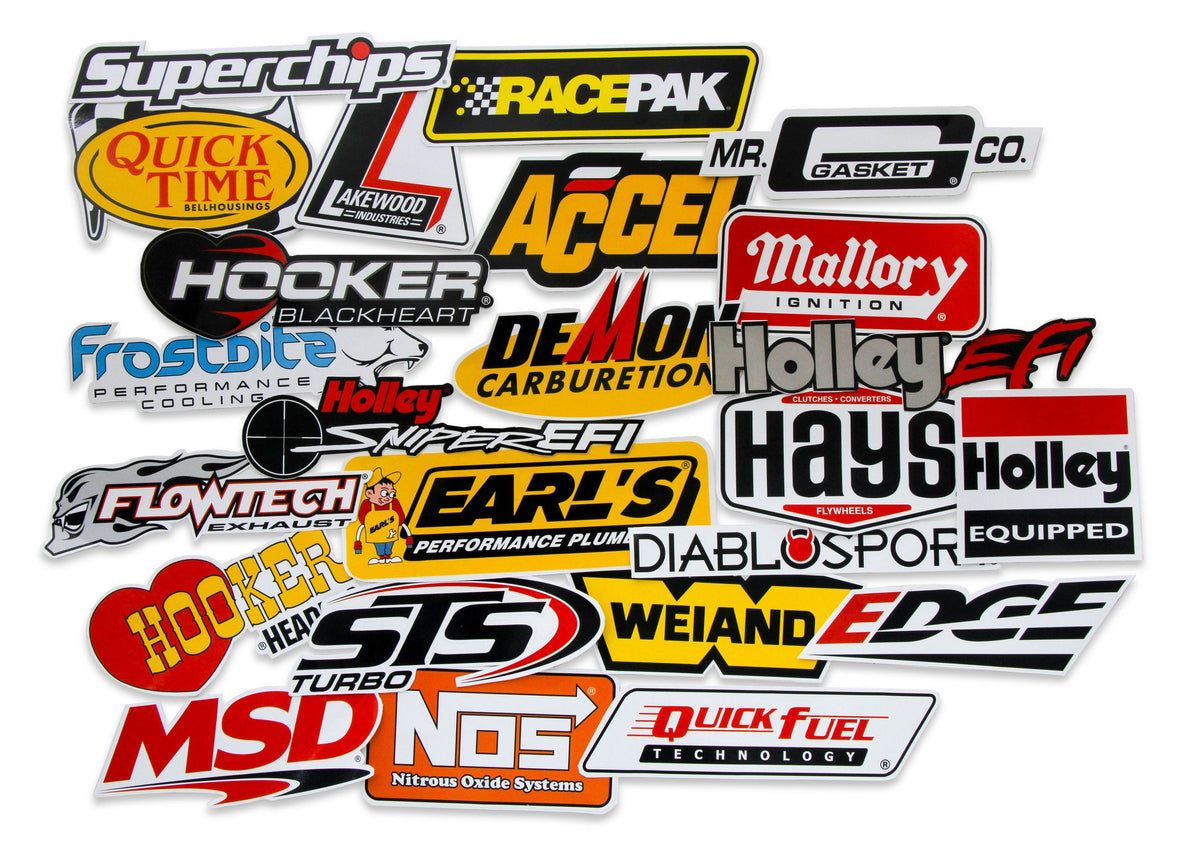 Assorted vinyl exterior decal from Holley part number 36-462