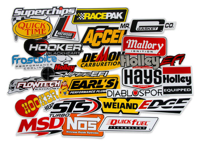 Assorted vinyl exterior decal from Holley part number 36-462