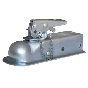 Silver bare steel trailer coupler from Husky Towing part number 87074