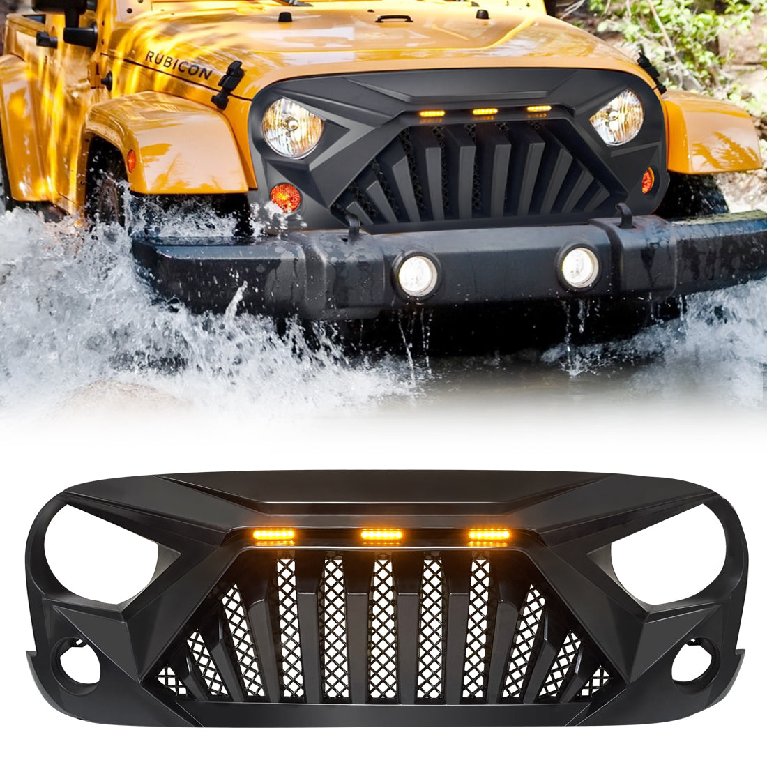 Matte black abs plastic grille from AMERICAN MODIFIED part number AMJPAA00122