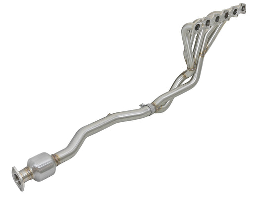 Steel exhaust header from aFe Power part number 48-36109-YC