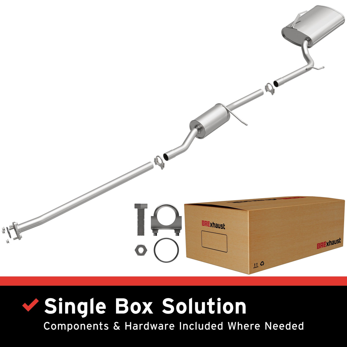 Satin exhaust system kit from BRExhaust part number 106-0151