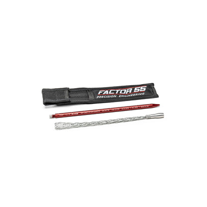 Red bright dip anodized 6061 aluminum rope splicing kit from Factor 55 part number 00420-01