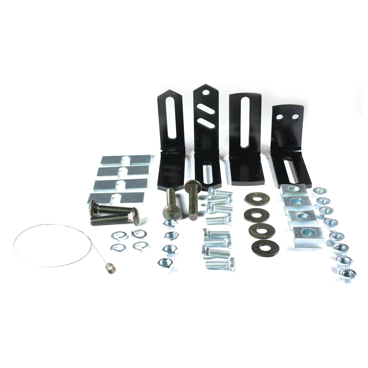 Black steel fifth wheel trailer hitch mount kit with mounting hardware from Husky Towing part number 31415