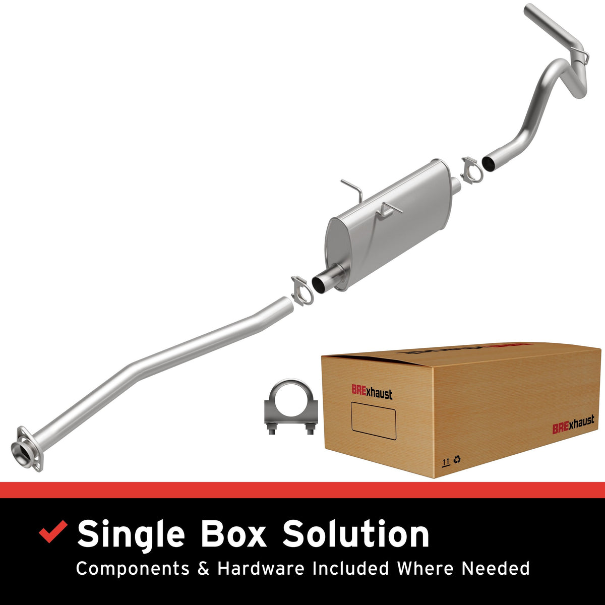 Satin exhaust system kit from BRExhaust part number 106-0184
