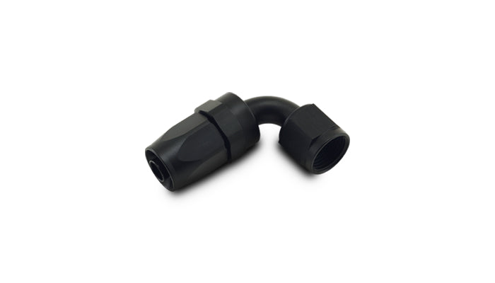 Black anodized 6061 aluminum an fitting from Vibrant Performance part number 21920