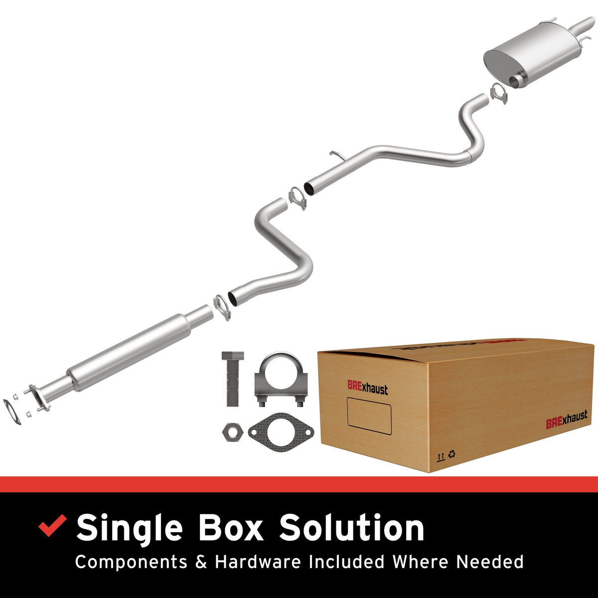 Satin exhaust system kit from BRExhaust part number 106-0015