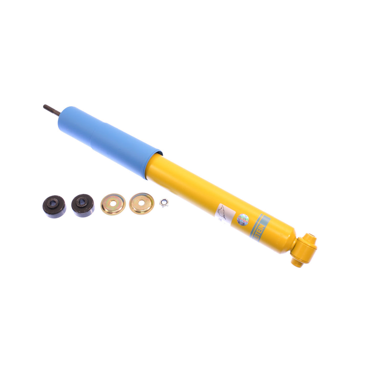 Yellow paint suspension shock absorber from Bilstein part number 24-122245