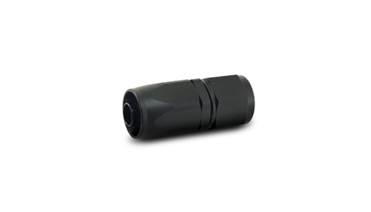 Black anodized 6061 aluminum hose end cover from Vibrant Performance part number 21004
