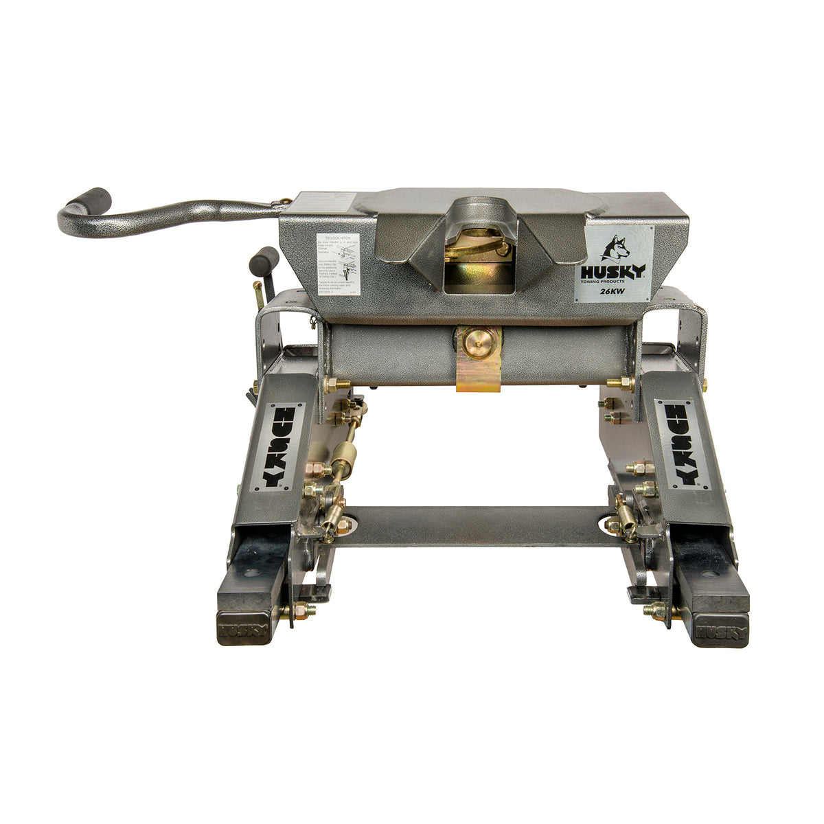 Gray steel fifth wheel trailer hitch from Husky Towing part number 31690KIT