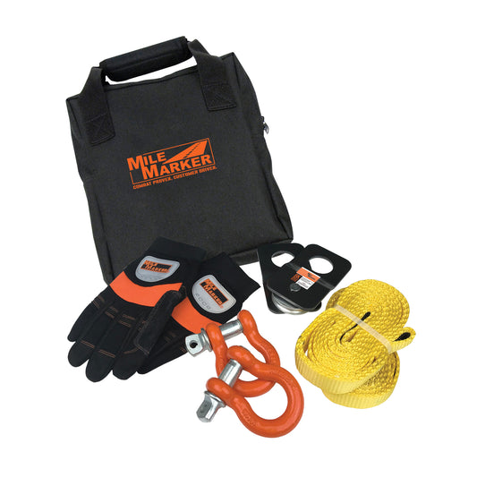 Black, orange, yellow combination winch accessory kit from Mile Marker part number 19-00105
