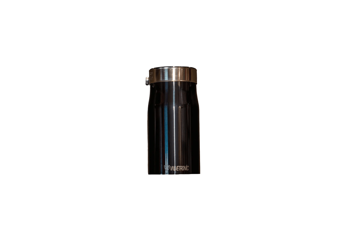 Black stainless steel exhaust tail pipe tip from Valvetronic Designs part number VTD.TIP.SW.30.35.BLK
