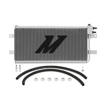 Natural aluminum automatic transmission oil cooler with mounting hardware from Mishimoto part number MMTC-RAM-03SL