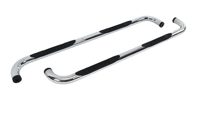 Silver stainless steel step nerf bar kit with mounting hardware from Big Country part number 370454