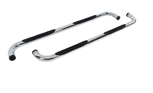 Silver stainless steel step nerf bar kit with mounting hardware from Big Country part number 370454