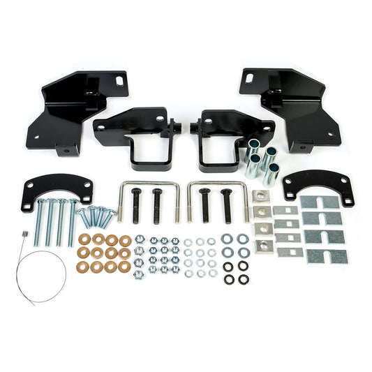 Black steel fifth wheel trailer hitch mount kit with mounting hardware from Husky Towing part number 31566
