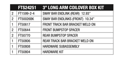 Suspension Lift Kit from Fabtech part number FTS24251