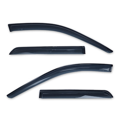 Smoke acrylic side window deflector with mounting hardware from TrailFX part number 4267H
