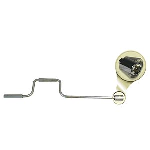 Silver steel trailer jack crank from Husky Towing part number 76850