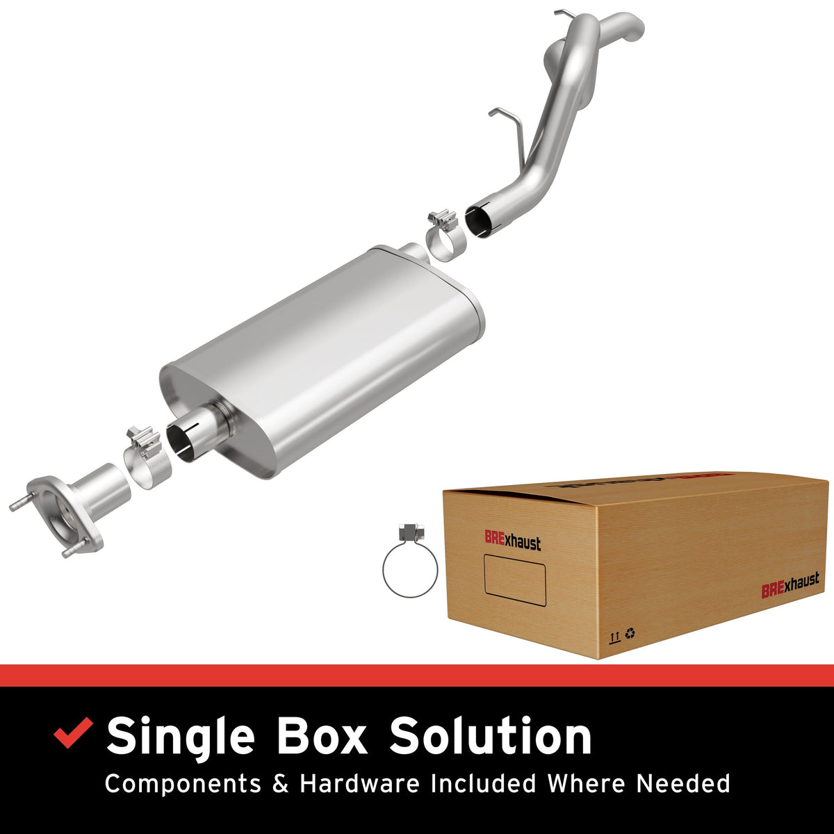 Satin exhaust system kit from BRExhaust part number 116-0002
