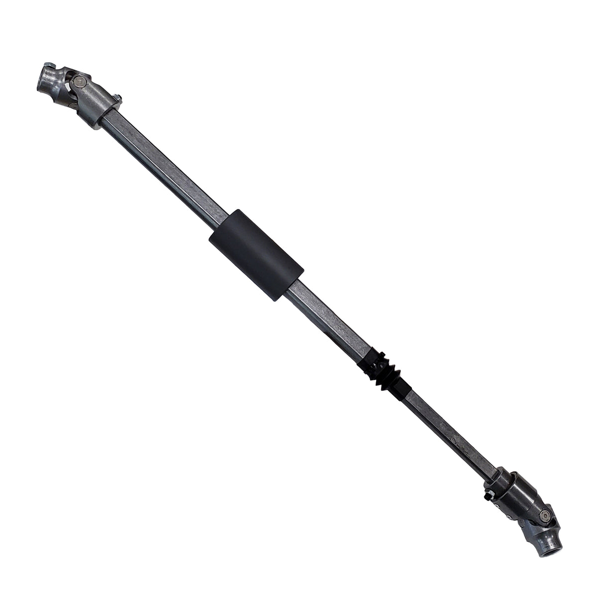 Natural steel steering shaft with mounting hardware from Borgeson part number 000306