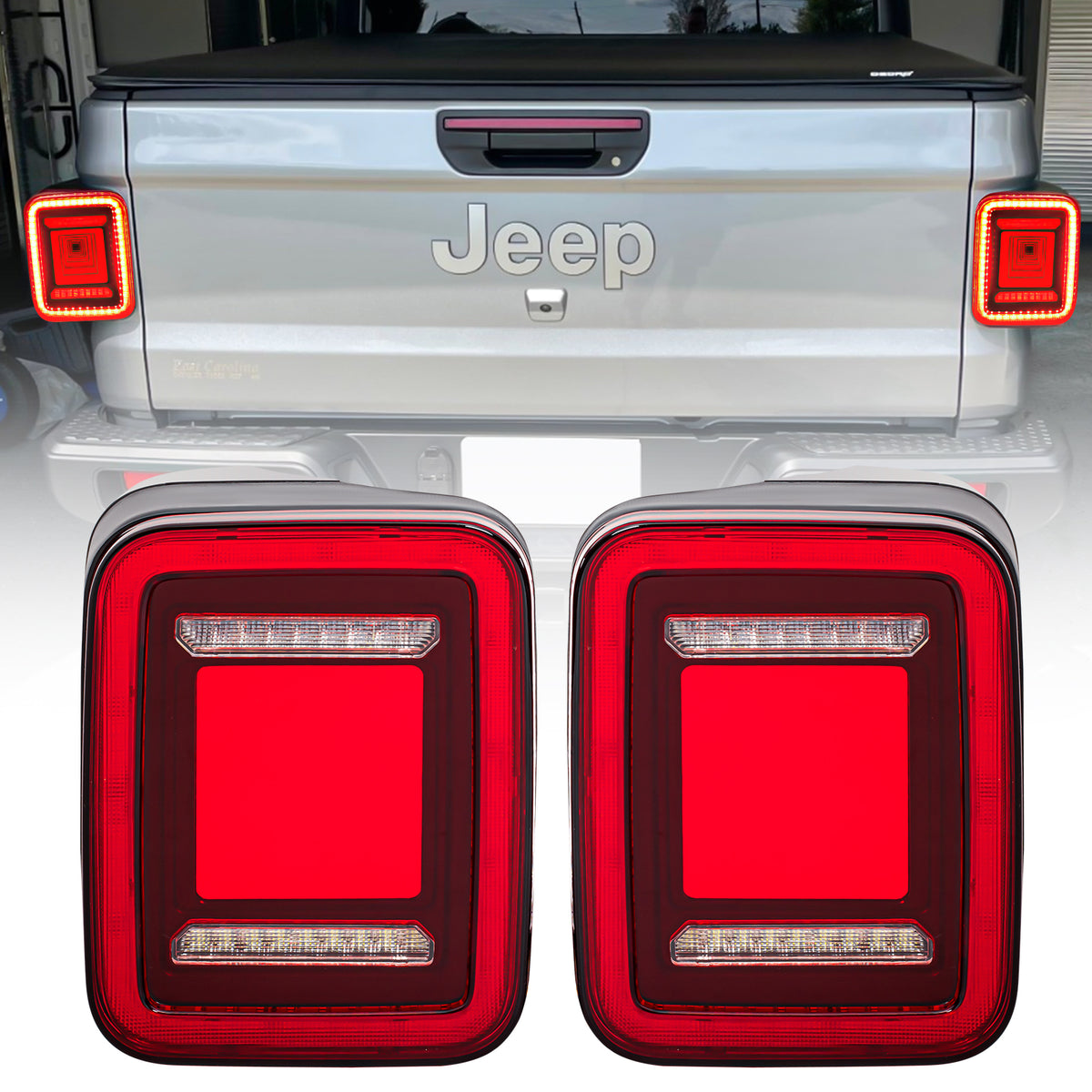 Red red lens tail light set from AMERICAN MODIFIED part number AMJPEC00203