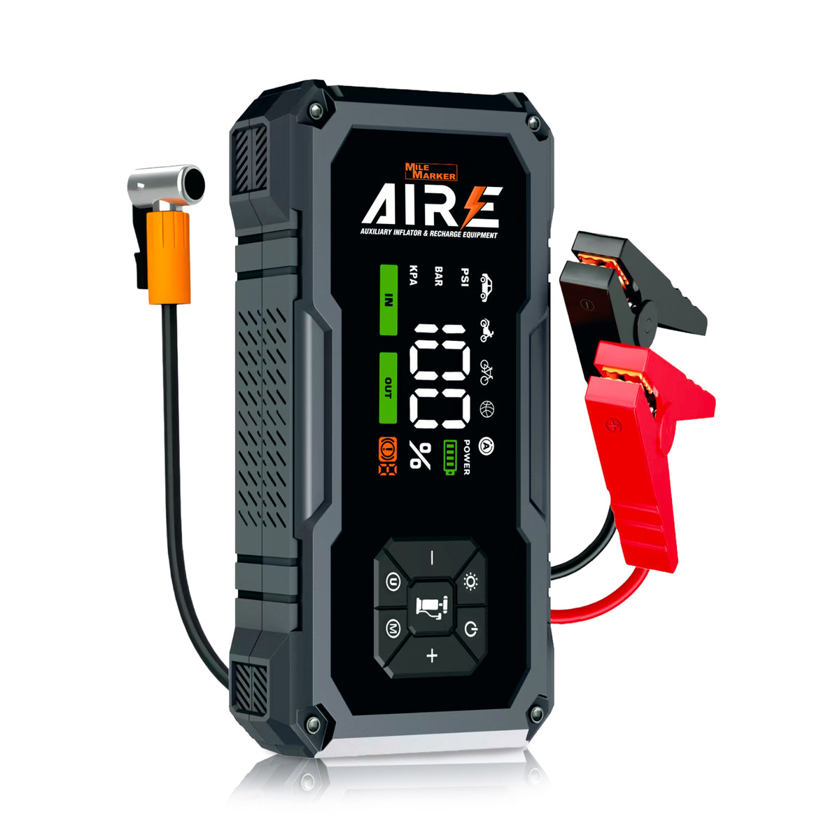 Gray plastic accessory air compressor from Mile Marker part number 32014