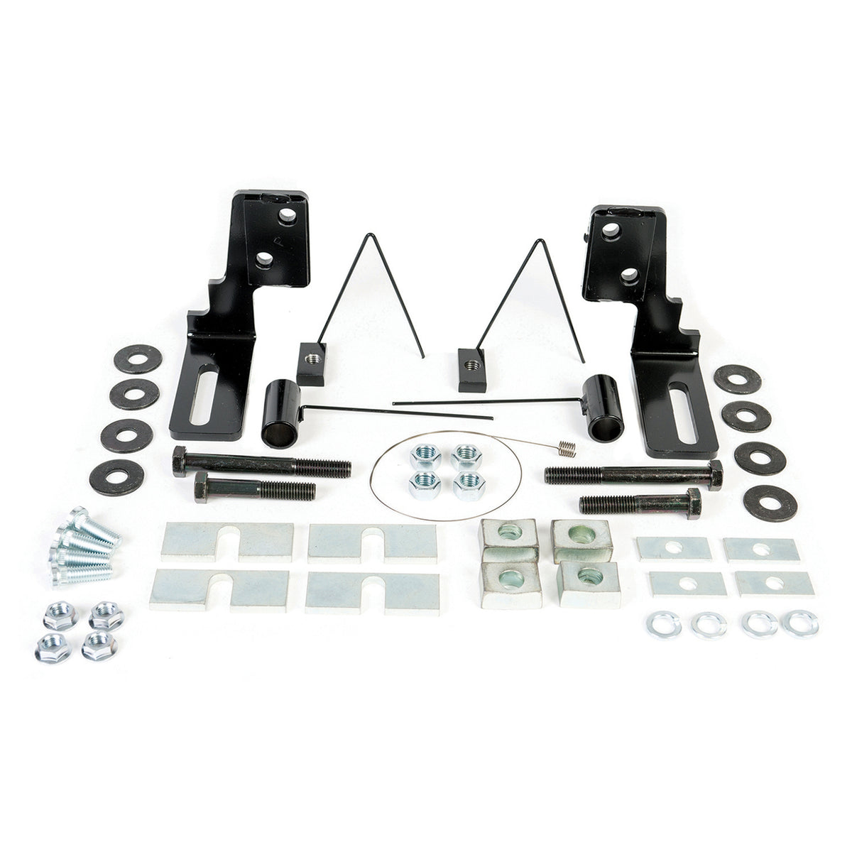 Black steel fifth wheel trailer hitch mount kit with mounting hardware from Husky Towing part number 31565