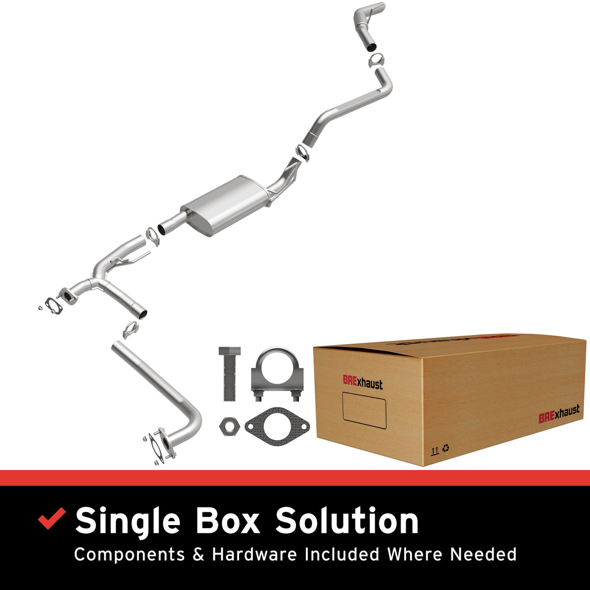 Satin exhaust system kit from BRExhaust part number 106-0066