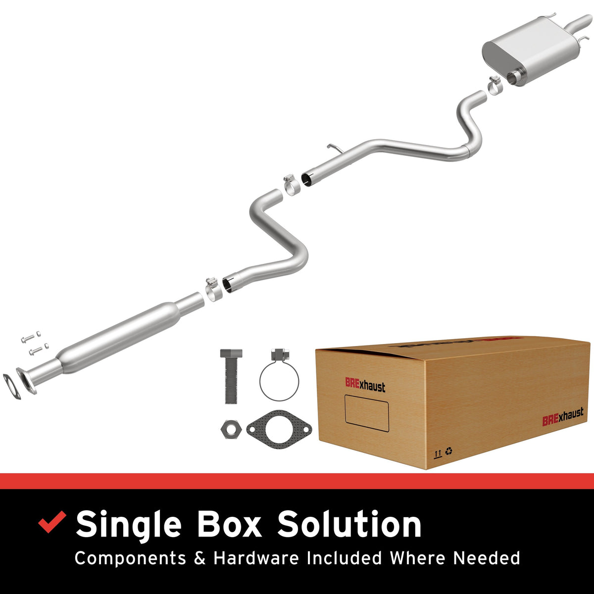 Satin exhaust system kit from BRExhaust part number 116-0015