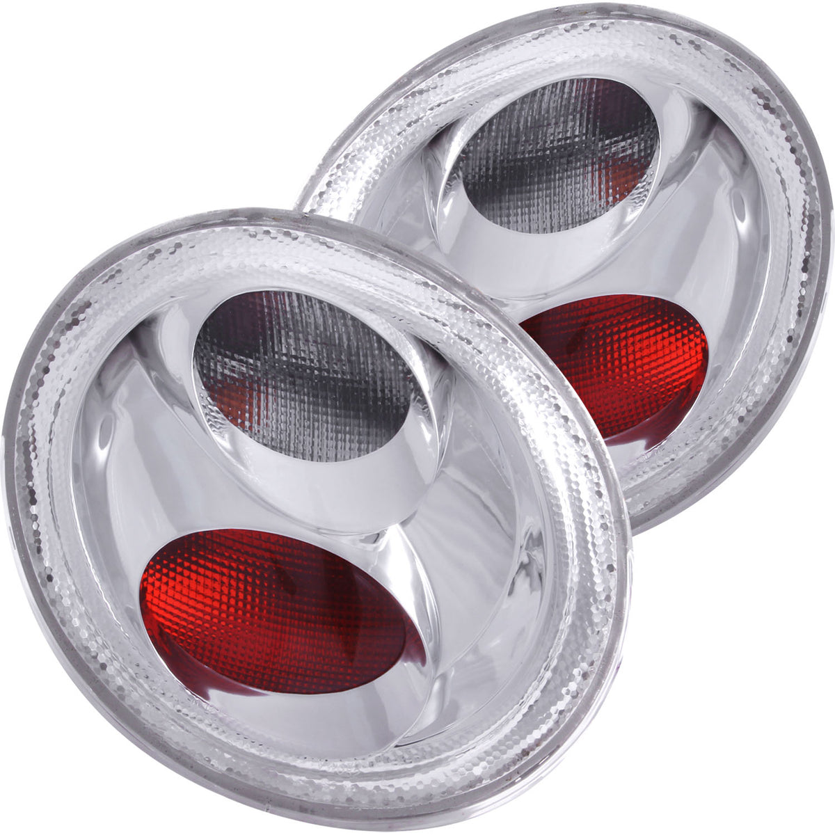 Chrome plastic tail light set from ANZO USA part number 221118