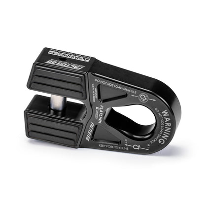 Black type-ii anodized 6061 aluminum winch shackle from Factor 55 part number 00080-04