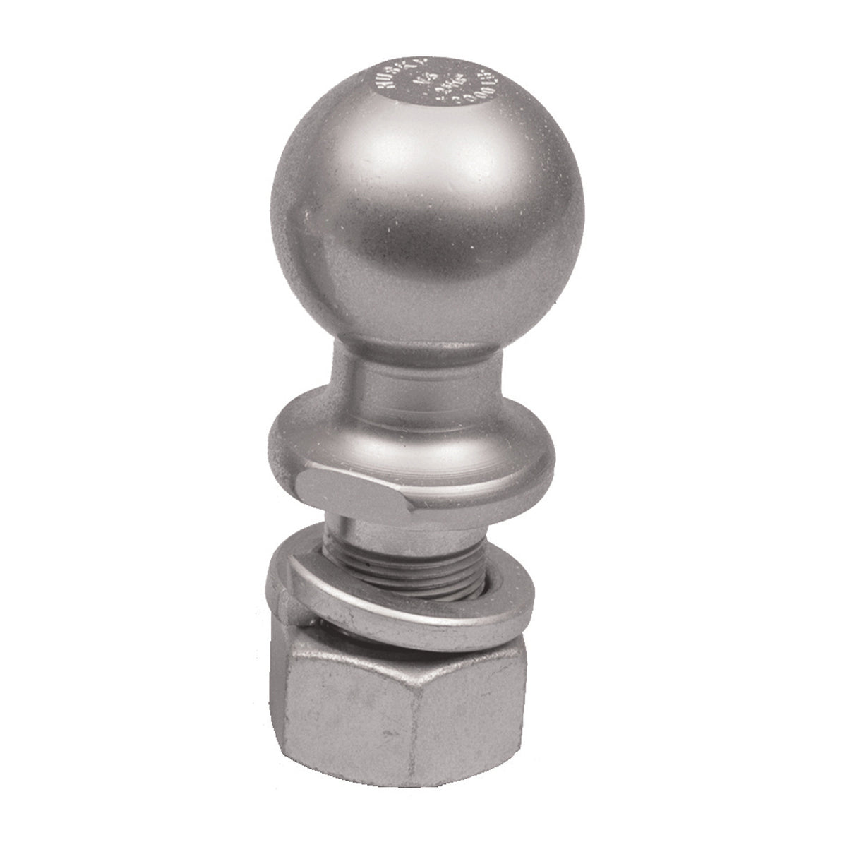 Silver bare steel trailer hitch ball from Husky Towing part number 39386
