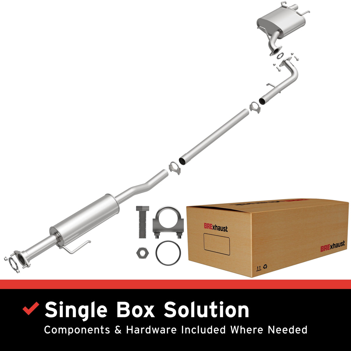 Satin exhaust system kit from BRExhaust part number 106-0078