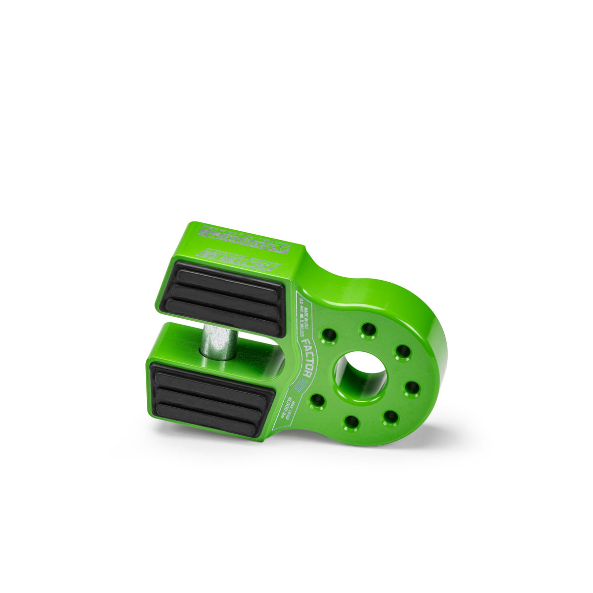 Green powdercoat 6061 aluminum winch shackle from Factor 55 part number 00050-08